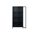 Metal cabinet Carmel, black, H190x90x41cm