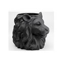 Deco planter Lion Black, 44x40x38cm D24.5