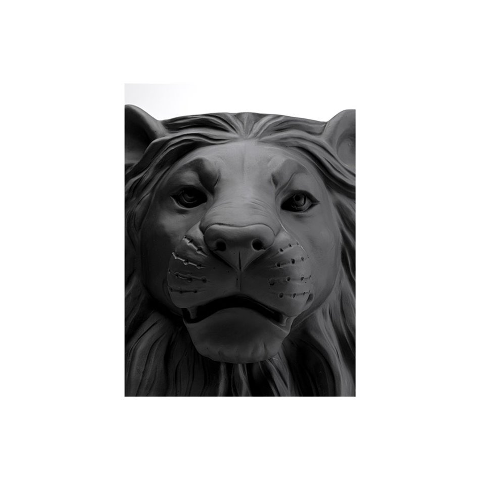 Deco planter Lion Black, 44x40x38cm D24.5