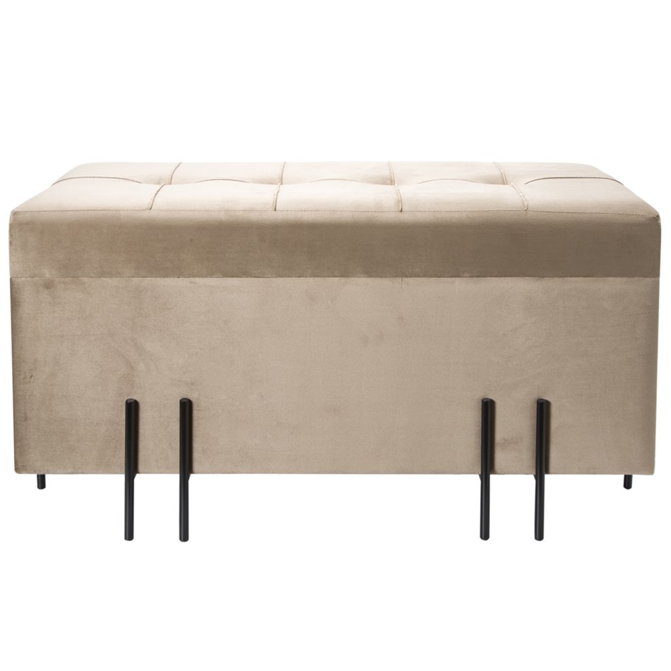 Bench Fabro L, taupe, 90x43x47cm