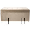 Bench Fabro L, taupe, 90x43x47cm