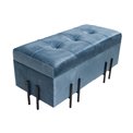 Bench Fabro S, blue, 73x35x33cm