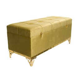 Bench Faido L, gold, 100x40x46cm