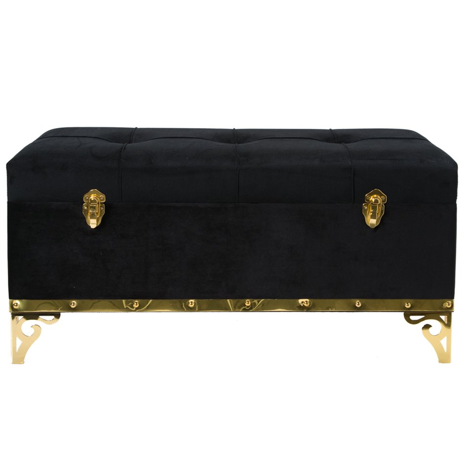 Bench Faido S, black, 80x35x35cm