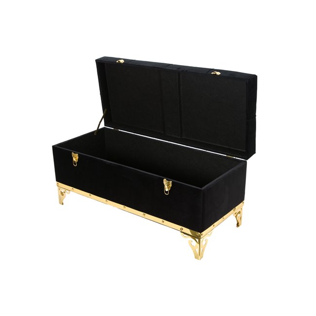 Bench Faido S, black, 80x35x35cm