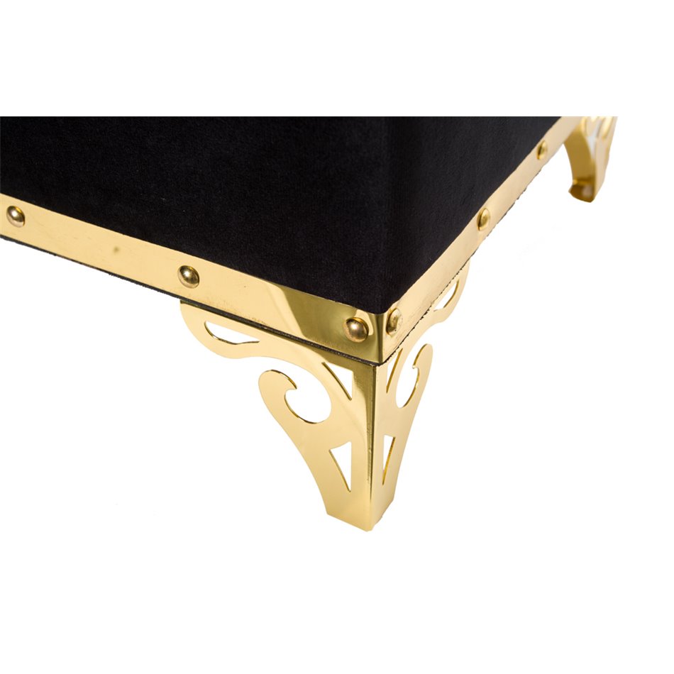 Bench Faido S, black, 80x35x35cm