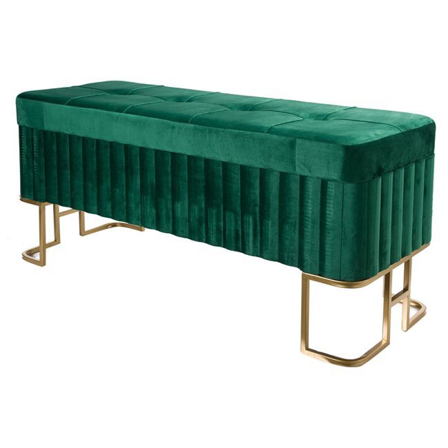 Bench Faro L, green, 110x40x47cm