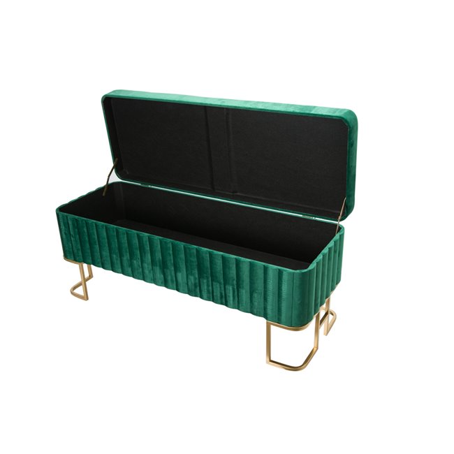 Bench Faro L, green, 110x40x47cm