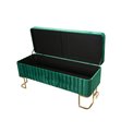 Bench Faro L, green, 110x40x47cm