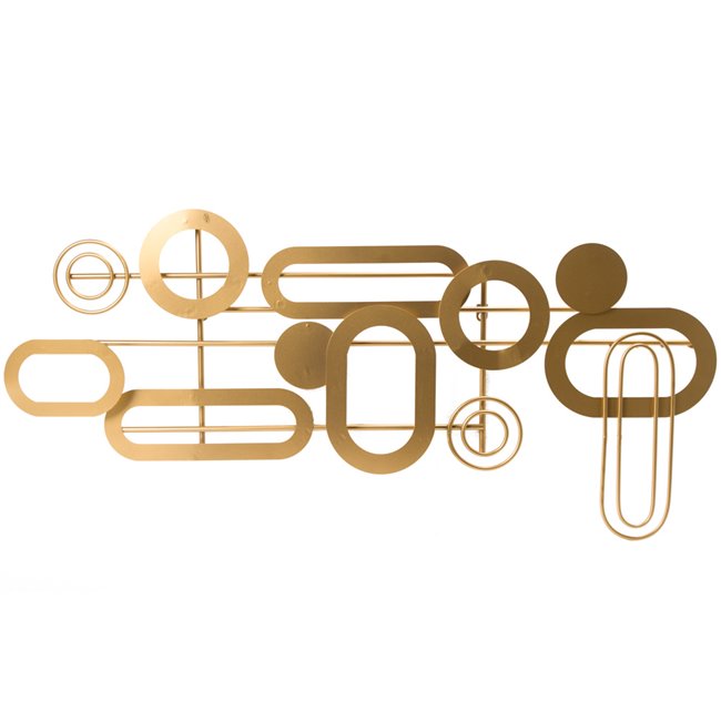 Wall deco Eclipse, golden, 100x7x48cm