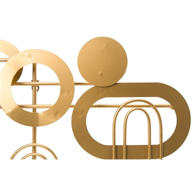 Wall deco Eclipse, golden, 100x7x48cm