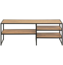 TV unit Seaford with 3 shelves, oak,120x33x46cm