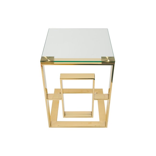 Side table Eisenberg, golden, 40x40x55cm