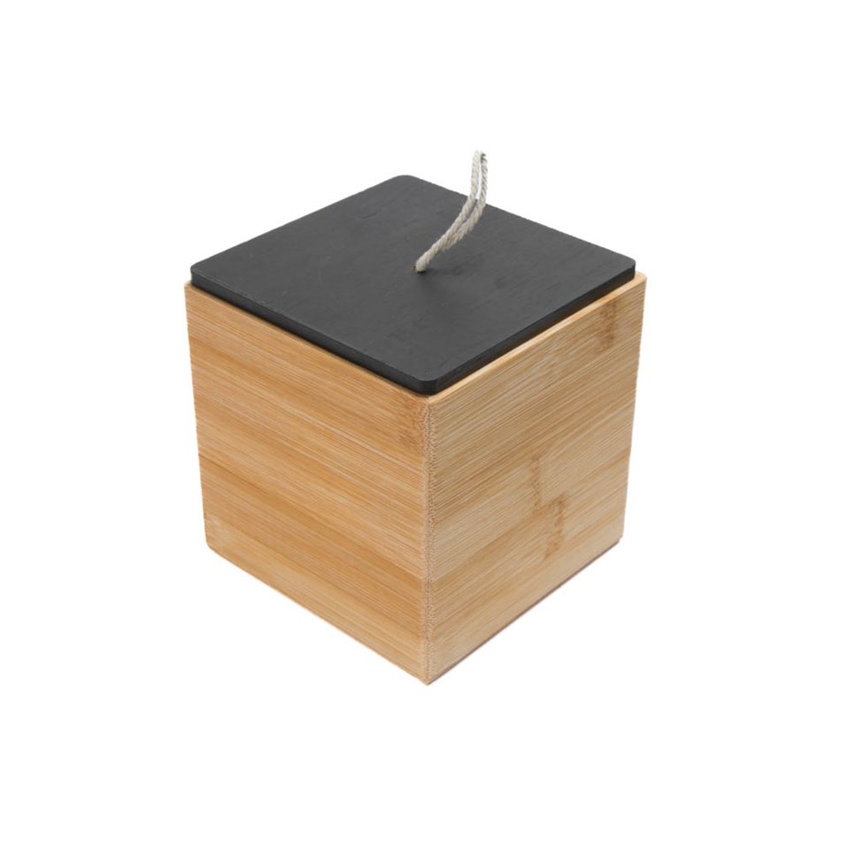 Bamboo food storage M,  10.5x10.5.xH 11cm