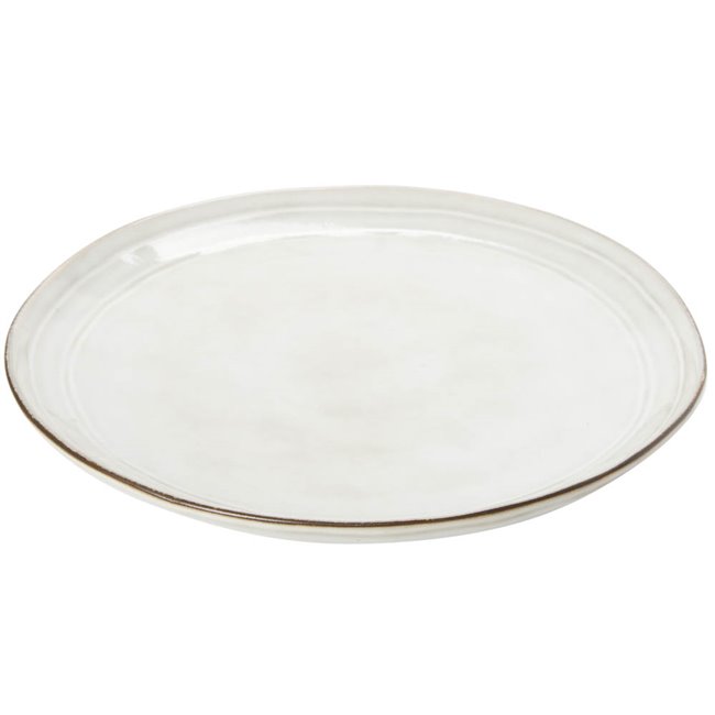 Dinner plate Flower, grey, D26cm