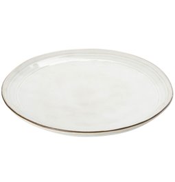 Dinner plate Flower, grey, D26cm