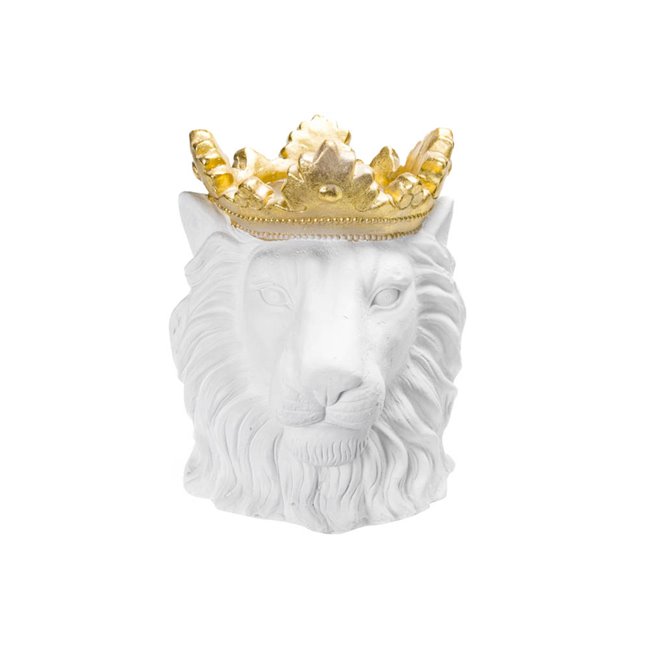 Plant pot White Lion, golden, H39.5x30.5x28.5cm 