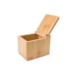 Bamboo salt jar, 10x13cm