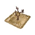 Decorative square dish  w/leaf Badem, 23x23x23cm