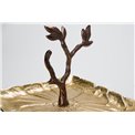 Decorative square dish  w/leaf Badem, 23x23x23cm