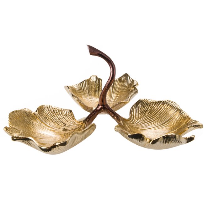 Decorative triple nut bowl Bagiry, 30x30x15cm