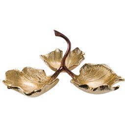 Decorative triple nut bowl Bagiry, 30x30x15cm