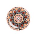Plate Mandala, orange, D19cm