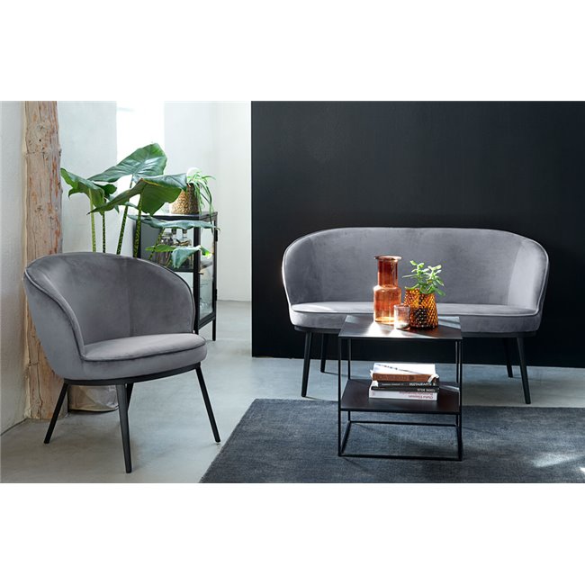 Metal sideboard Carmel 1 section, black , H85x46x41cm