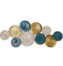 Настенный декор Ethnic, золотой/серый, 114x5x48cm