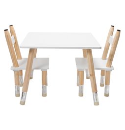 Table and 2 chairs, 55x42x34cm