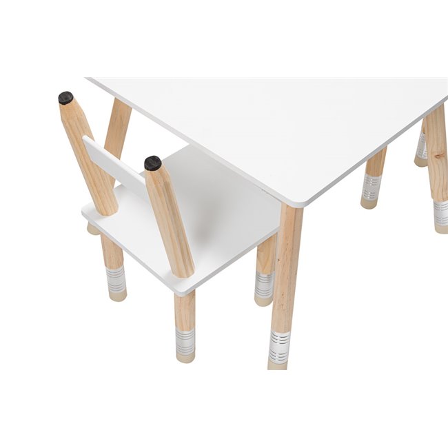 Table and 2 chairs, 55x42x34cm