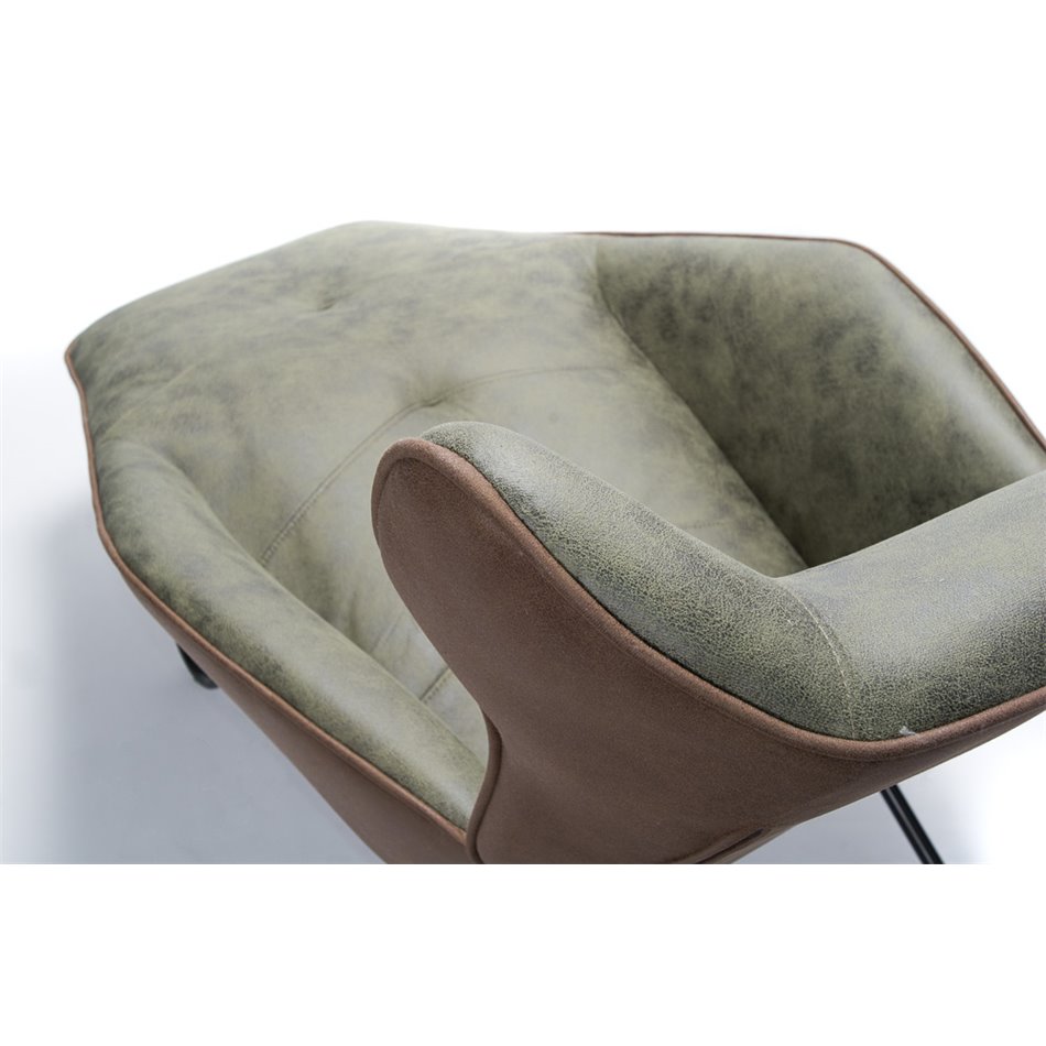 Armchair Dandy SK-15, green/brown, 91x125x75cm, seat h40cm