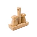 Bamboo spice jar set