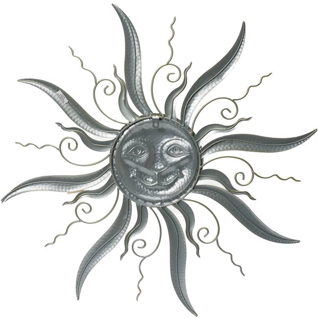 Wall decor Kila Sun, golden, D77x3cm