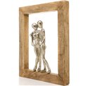Wall decor Paar, mango wood, 31x5x24cm
