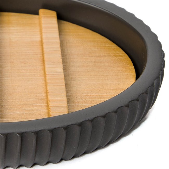 Soap dish Modern, charbon, H2.5x12.5x9cm