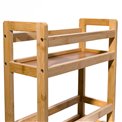 Shelf Narrow wheels troley, bamboo, H74.5x36x15cm
