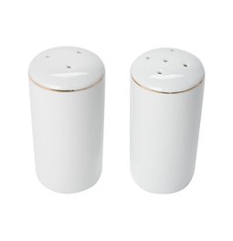 Salt/pepper shaker, blanc dore, 4x8.3x4cm