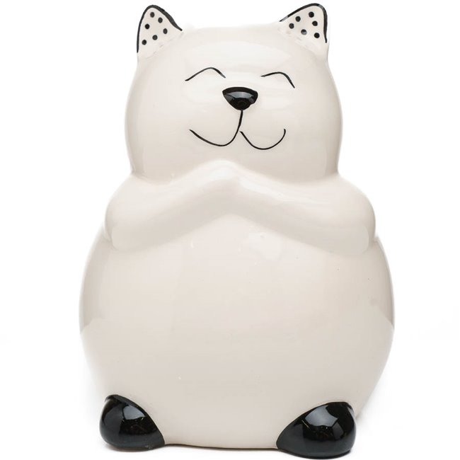 Saving bank Cat King, ceramic, H13.5x11x10cm