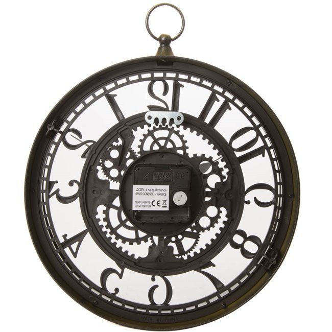 Wall clock Meca, H32.5x27x5.2cm