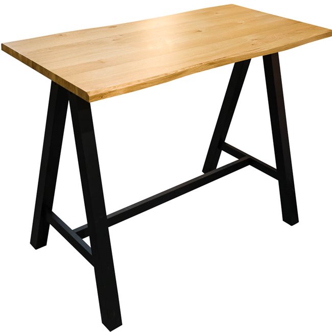 Bar table Oliveto, wild oak, natural, 105x140x71cm