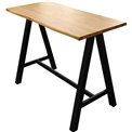 Bar table Oliveto, wild oak, natural, 105x140x71cm