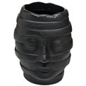 Vase Head , black, 15x15x19cm