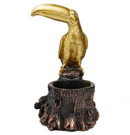 Decorative flower pot Parrot, black, 24x16.5x29cm