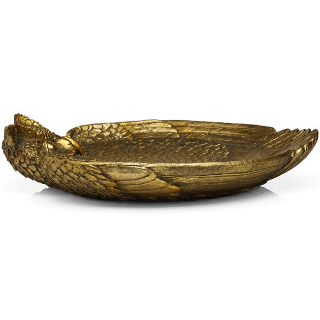 Decorative tray Owl, golden, 31x22.5x6.5cm