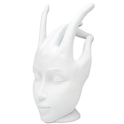 Dekoratiivkuju Hand, valge, 20x18x34cm