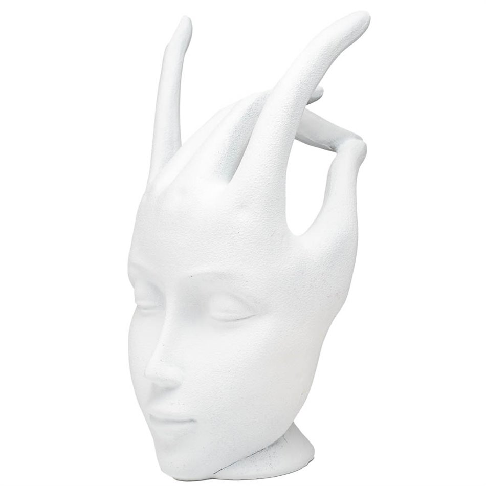 Dekoratiivkuju Hand, valge, 20x18x34cm