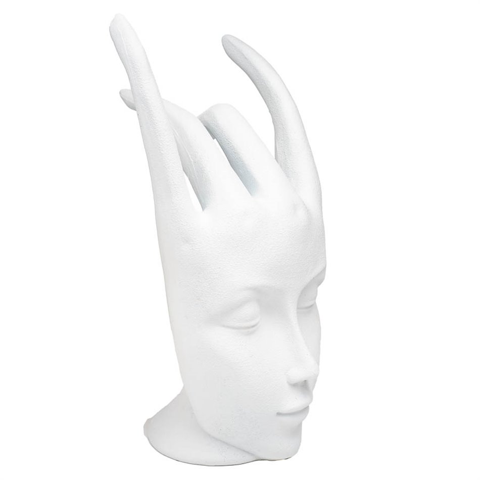 Dekoratiivkuju Hand, valge, 20x18x34cm