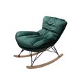 Rocking chair Damme 57, green,velvet,H77x80x90cm seat h.50cm
