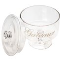 Candy jar, glass, 1.8 L, H20cm, D18.5cm